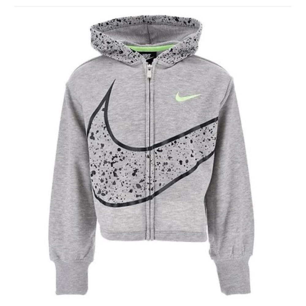 $48 Nike Cardigan Splatter Full Zip Girls Sports Jacket Hoodie Size M(6) - Picture 2 of 5